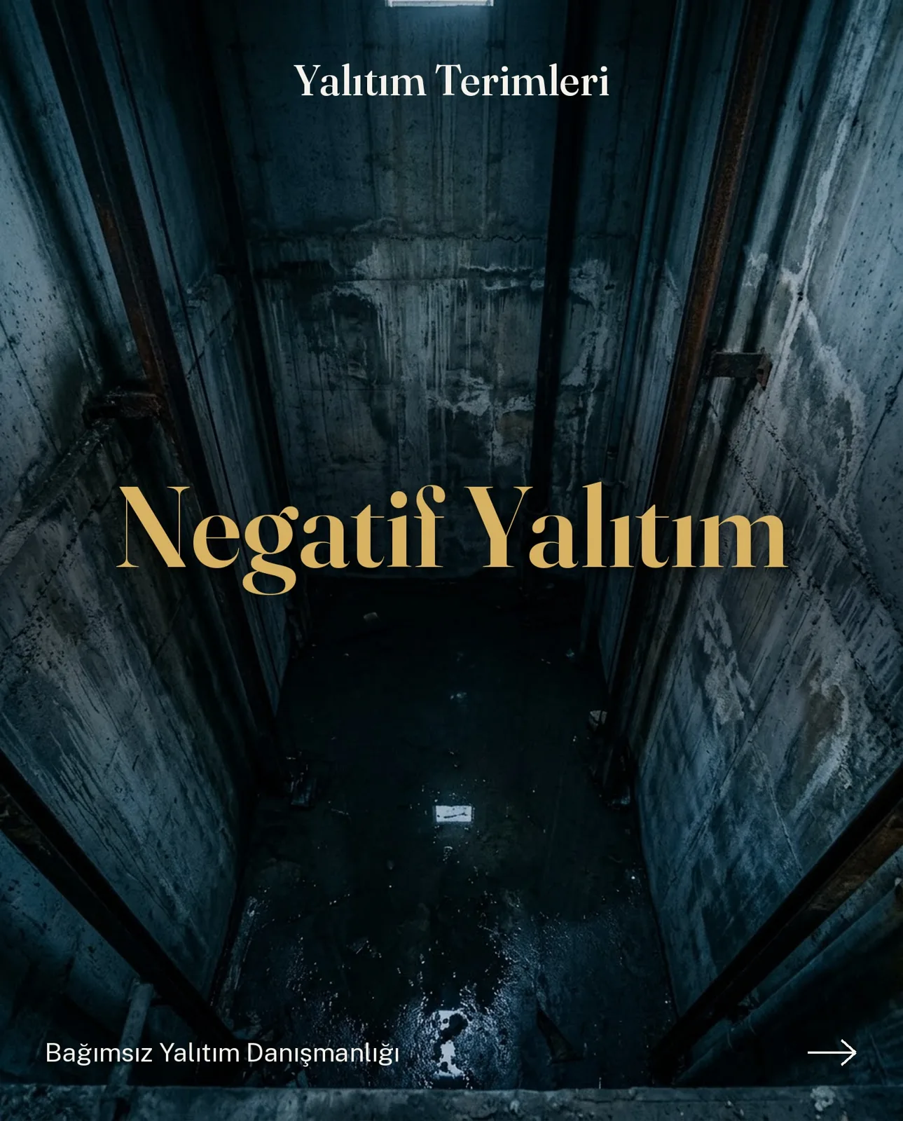 Negatif yalıtım: asansör kuyusunda biriken su