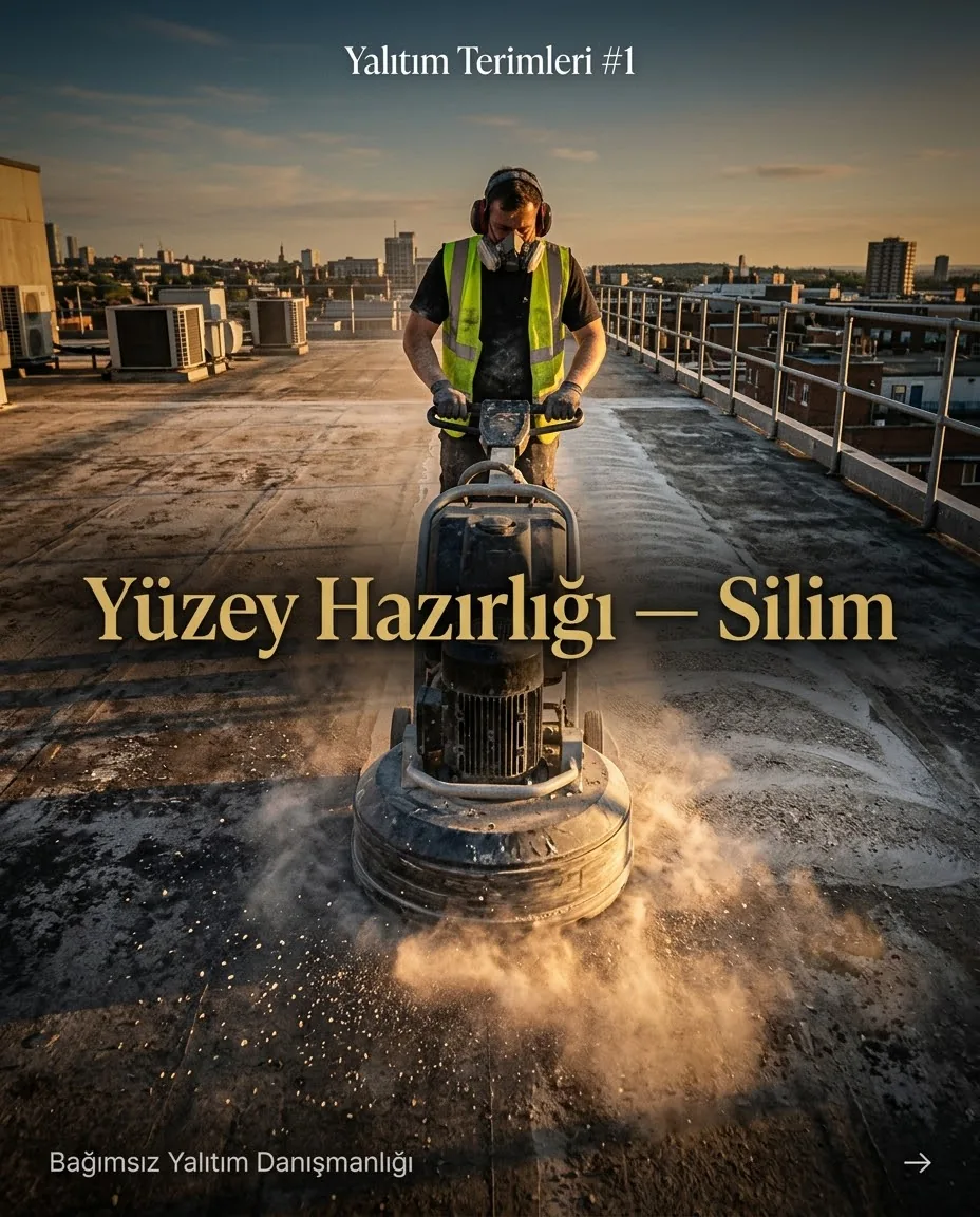 Surface preparation: grinding a terrace slab